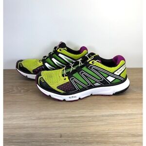 Salomon Trail Running Shoes XR Mission Neon Green Quicklace Women 7 Gorpcore
